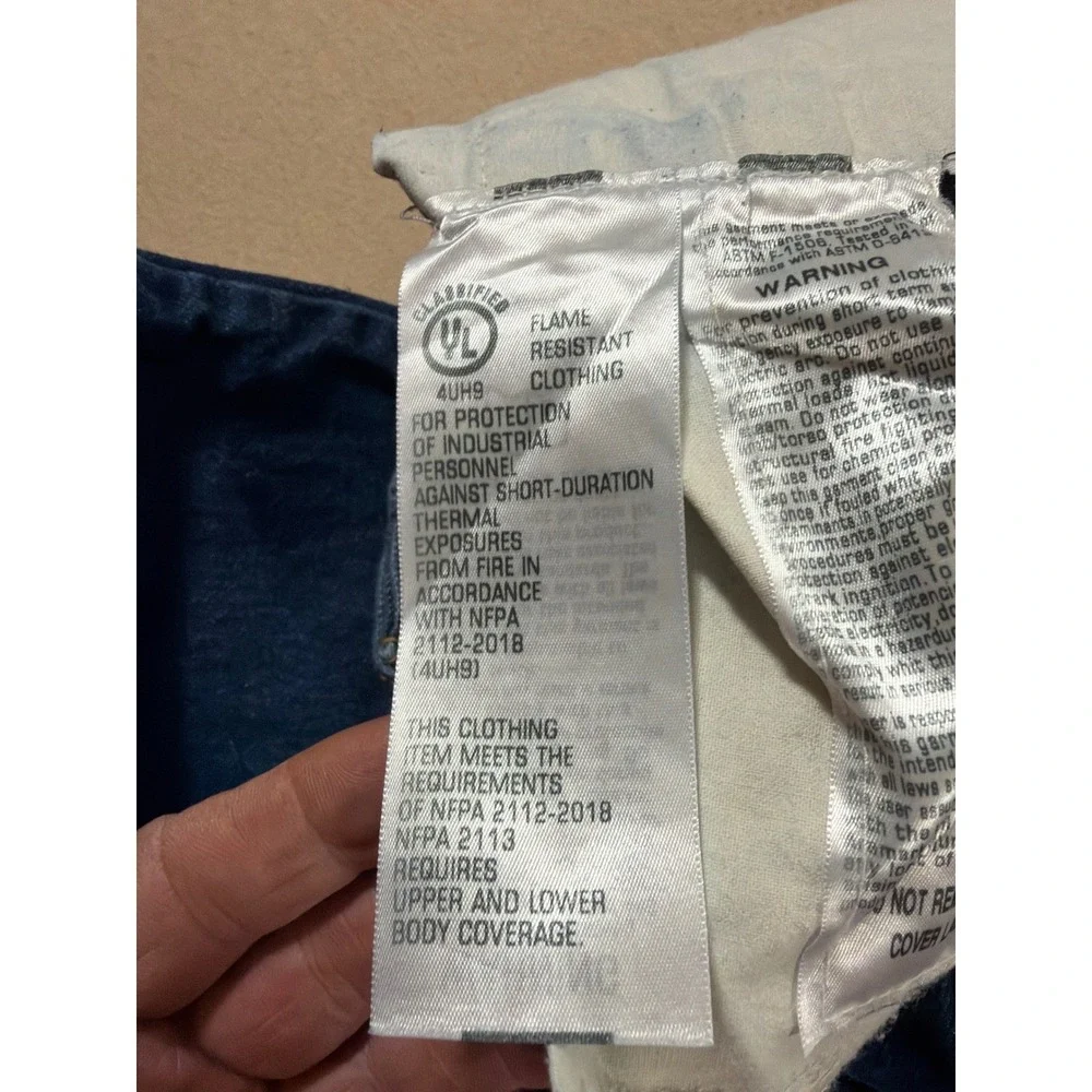 Aramark Westex Indura FR Flame Resistant Jeans Blue Denim 34x30 CAT 2 ATPV 22 #3